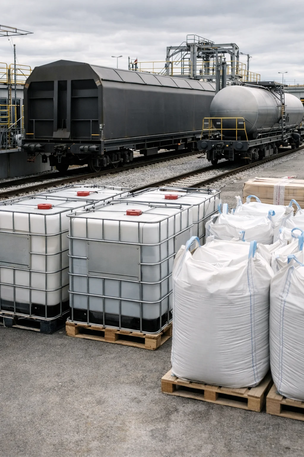 Железнодорожные цистерны на станции